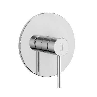 Miscelatore monocomando ad incasso doccia a parete 1 via cromo lucido con sistema install box serie Jazz