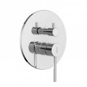 Miscelatore monocomando ad incasso doccia a parete 3 vie con deviatore a vitone sistema install box serie Jazz