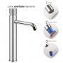 Miscelatore monocomando alto Jazz Plus per lavabo in ottone installazione rapida