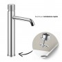 Miscelatore monocomando alto Jazz Plus per lavabo in ottone installazione rapida