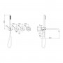 Set miscelatore monocomando vasca incasso a parete con doccetta serie Jazz Plus