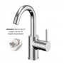 Miscelatore monocomando Jazz Art per lavabo installazione rapida con piletta click clack