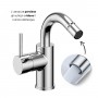 Miscelatore monocomando Jazz Art per bidet installazione rapida con piletta click clack