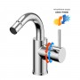 Miscelatore monocomando Jazz Art per bidet installazione rapida con piletta click clack
