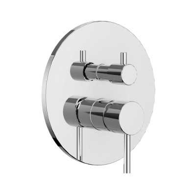 Miscelatore monocomando incasso doccia a parete 3 vie con deviatore a vitone sistema install box serie Jazz Art