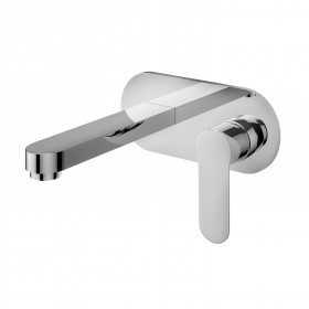 Miscelatore monocomando due fori a incasso a parete per lavabo serie Pop cartuccia 35 mm cromo lucido