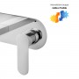 Miscelatore monocomando due fori a incasso a parete per lavabo serie Pop cartuccia 35 mm cromo lucido