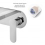 Miscelatore monocomando due fori a incasso a parete per lavabo serie Pop cartuccia 35 mm cromo lucido