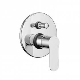 Miscelatore monocomando ad incasso doccia con deviatore 2 vie cromo lucido serie Pop cromo lucido