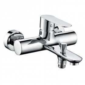 Miscelatore monocomando da esterno vasca con set doccia serie POP cromo lucido