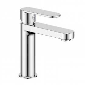 Miscelatore monocomando per lavabo in ottone con cartuccia da mm 25 piletta da 1.1/4 serie One