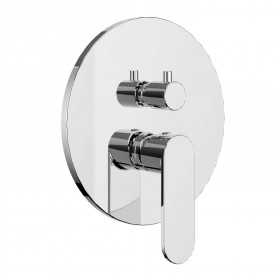 Miscelatore monocomando ad incasso doccia a parete 4 vie con deviatore a vitone sistema install box serie ONE