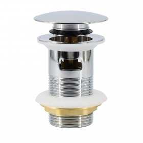 Piletta Click Clack in Ottone Cromato Cenza Troppo Pieno 1.1/4