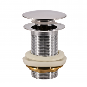 Piletta Click Clack in Ottone Cromato Senza Troppo Pieno