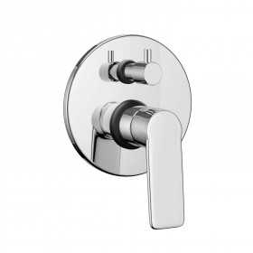 Miscelatore monocomando ad incasso doccia a parete 3 vie con deviatore a vitone sistema install box serie Atlantic