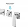 Set miscelatore monocomando vasca incasso a parete con doccetta serie Atlantic cromo lucido