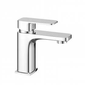 Miscelatore monocomando per lavabo in ottone cromato con cartuccia da mm 35 piletta da 1.1/4 serie Cross