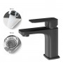 Miscelatore monocomando per lavabo in ottone con cartuccia da mm 35 piletta da 1.1/4 serie Cross
