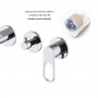 Set miscelatore monocomando vasca incasso a parete con doccetta serie One Hole  in ottone