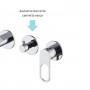 Set miscelatore monocomando vasca incasso a parete con doccetta serie One Hole  in ottone