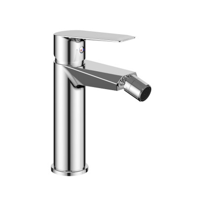 Miscelatore monocomando Diamond per bidet in ottone installazione rapida quickinstall con piletta click clack