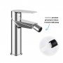 Miscelatore monocomando Diamond per bidet in ottone installazione rapida quickinstall con piletta click clack