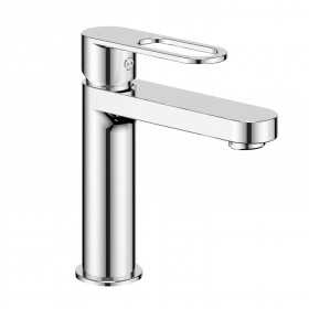 Miscelatore monocomando per lavabo in ottone con cartuccia da mm 25 piletta da 1.1/4