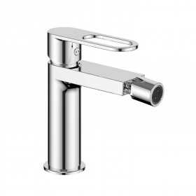 Miscelatore monocomando per bidet in ottone serie One Hole con cartuccia da mm 25 piletta da 1.1/4