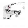 Miscelatore monocomando bidet in ottone cromato aeratore orientabile