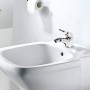 Miscelatore monocomando bidet in ottone cromato aeratore orientabile