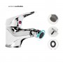 Miscelatore monocomando bidet in ottone cromato aeratore orientabile
