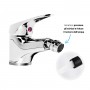 Miscelatore monocomando bidet in ottone cromato aeratore orientabile