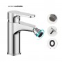 Miscelatore monocomando per bidet in ottone serie Blus con cartuccia da mm 35 piletta da 1.1/4
