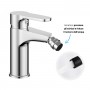 Miscelatore monocomando per bidet in ottone serie Blus con cartuccia da mm 35 piletta da 1.1/4