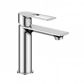 Miscelatore monocomando per lavabo in ottone con cartuccia da mm 25 piletta da 1.1/4 serie Sprint Hole