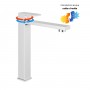 Miscelatore monocomando per lavabo canna alta in ottone serie Town con cartuccia da mm 25