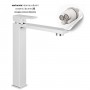 Miscelatore monocomando per lavabo canna alta in ottone serie Town con cartuccia da mm 25