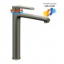 Miscelatore monocomando per lavabo canna alta in ottone serie Age con cartuccia da mm 35
