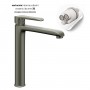 Miscelatore monocomando per lavabo canna alta in ottone serie Age con cartuccia da mm 35