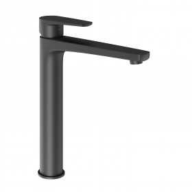 Miscelatore monocomando per lavabo canna alta in ottone serie Green con cartuccia da mm 35 piletta da 1.1/4