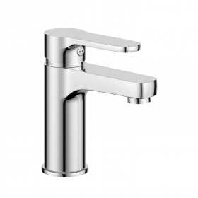 Miscelatore monocomando per lavabo in ottone con cartuccia da mm 35 piletta da 1.1/4 serie Blus
