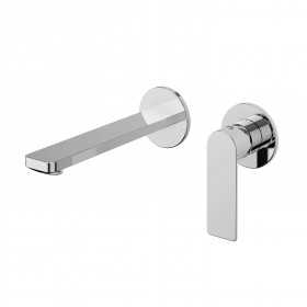 Miscelatore Monocomando A Due Fori Per Lavabo Cromo Lucido