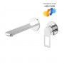 Miscelatore monocomando a due fori ad incasso a parete per lavabo cromo lucido con sistema install box serie Sprint Hole