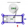 Miscelatore monocomando a due fori ad incasso a parete per lavabo cromo lucido con sistema install box serie Sprint Hole