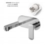 Miscelatore monocomando ad incasso a parete per lavabo cromo lucido serie Age cromo lucido