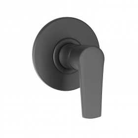 Miscelatore monocomando ad incasso doccia a parete 1 via nero opaco serie Green