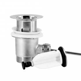 Piletta automatica con salterello in ottone cromato da 1.1/4