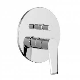 Miscelatore monocomando serie Diamond ad incasso doccia con deviatore 2 vie cromo lucido con sistema install box