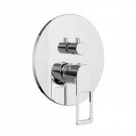 Miscelatore monocomando ad incasso doccia a parete 3 vie con deviatore a vitone sistema install box serie Sprint Hole