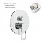 Miscelatore monocomando ad incasso doccia a parete 3 vie con deviatore a vitone sistema install box serie Sprint Hole